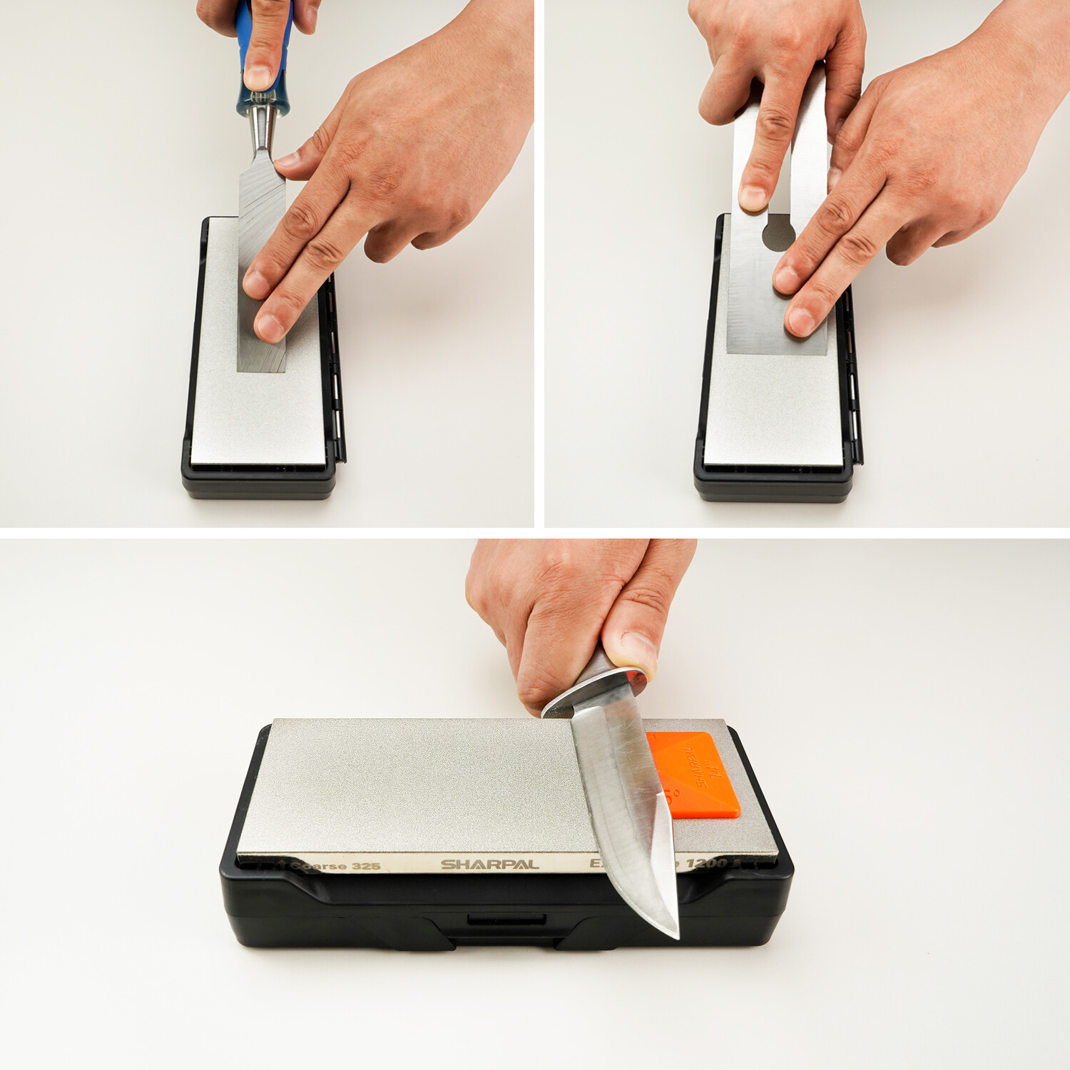 SHARPAL 162N & 156N Dual 325/1200 Grit Diamond Sharpening Stone Knife Sharpener