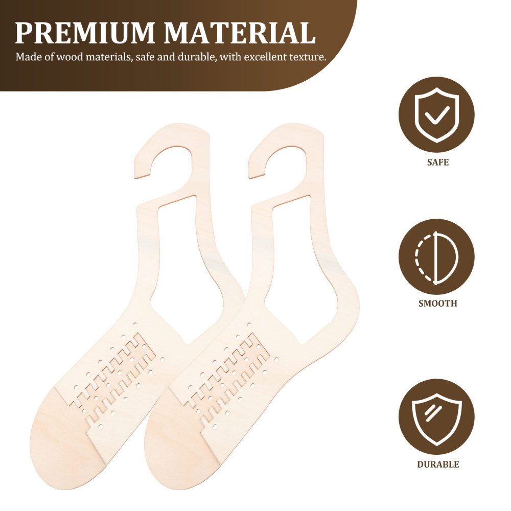 1 Pair Sock Blocking Forms Knitting Model Wood Blocker Shaping Stockings
