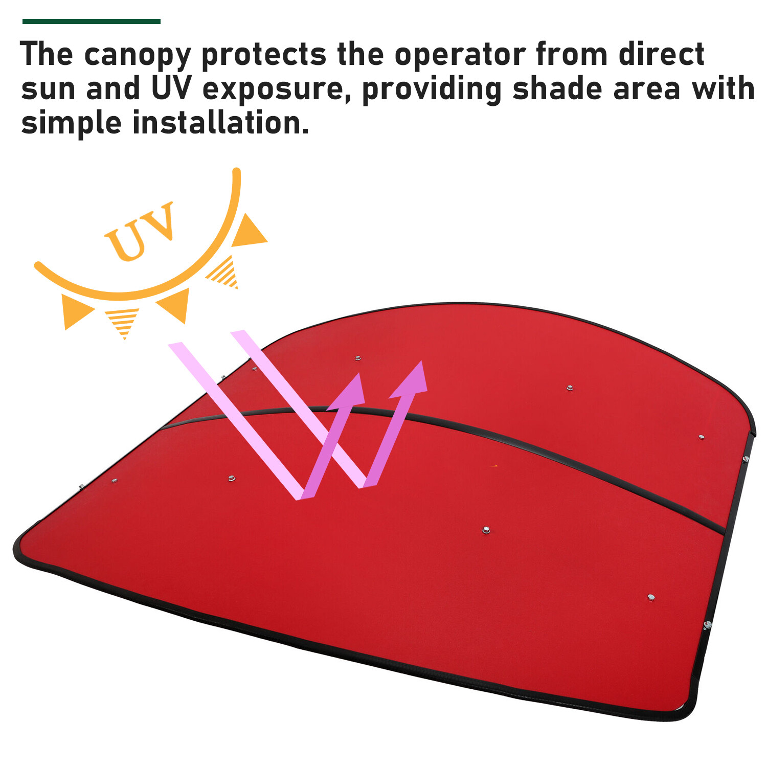 Red 52" X 52" Tuff Top ROPS Canopy For Tractor and Mowers Umbrella