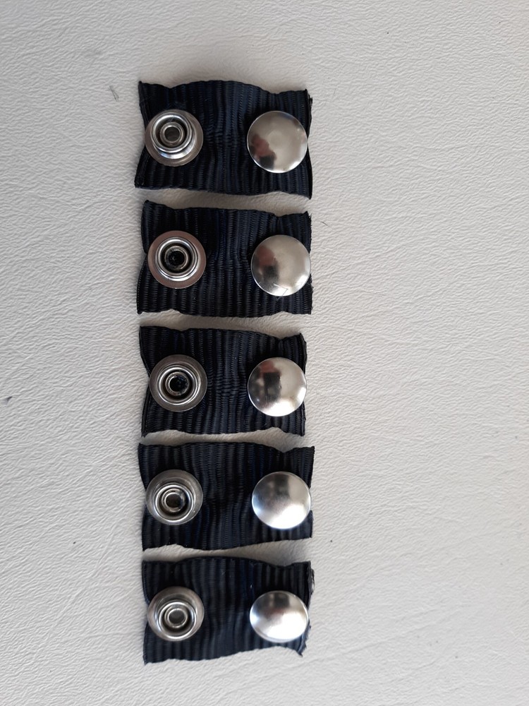 (5) Boat cover extension snaps 1"  Black