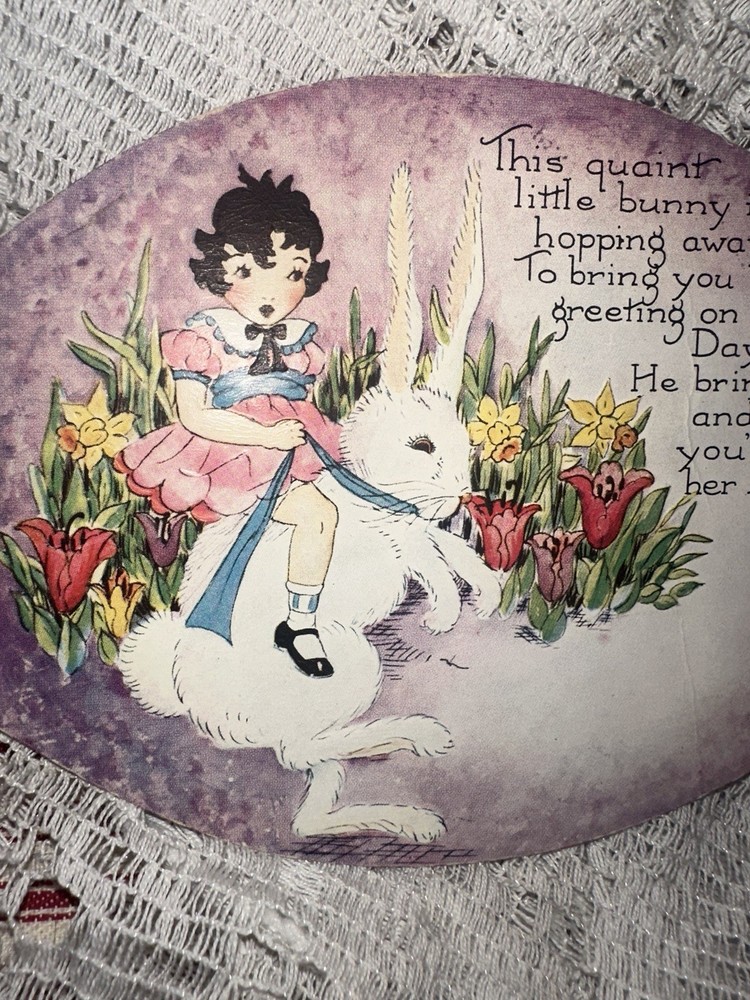 Early 20th Century Easter Paper Doll Card