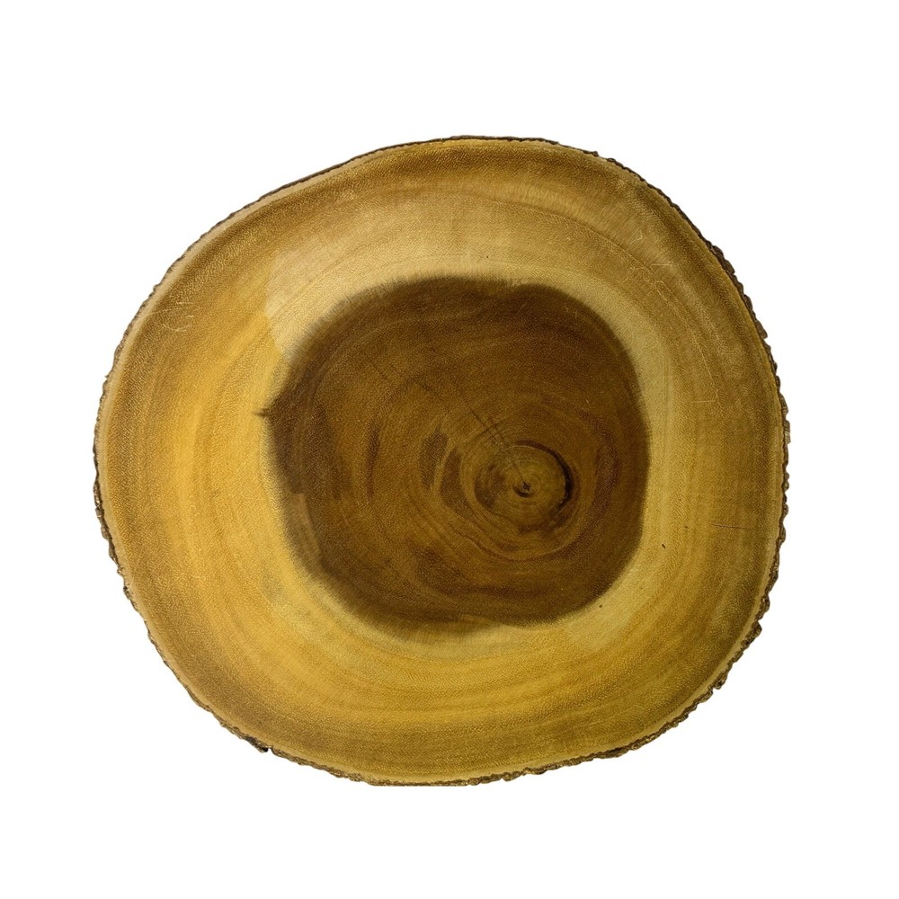 Lipper Unique Rustic Acacia Footed Cutting Serving Board Bark Edge Accent