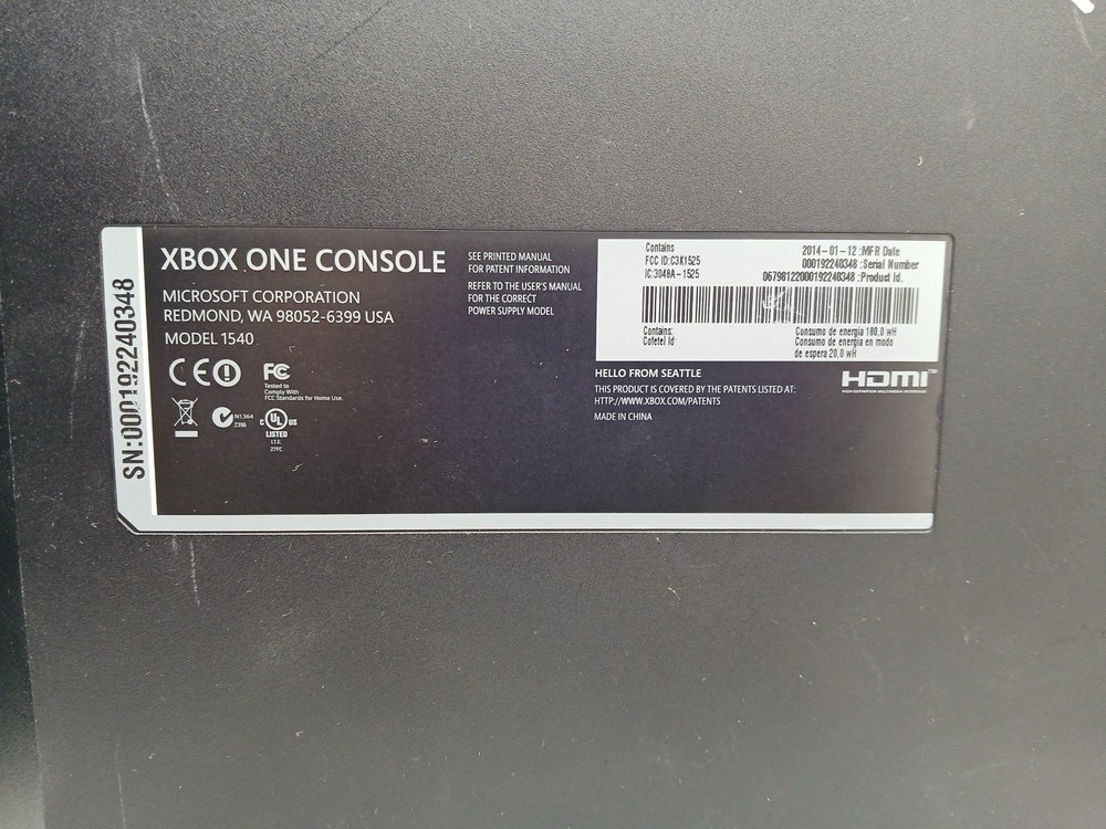 Microsoft Xbox One 500GB Home Console - Black (1540)