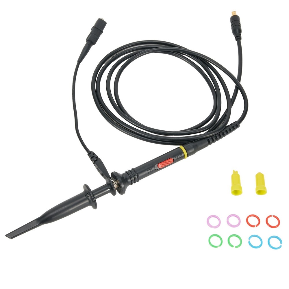 Oscilloscope Probe 5.8ns 60MHz MCX-B Marking Ring Probe Hook Rubber Probe