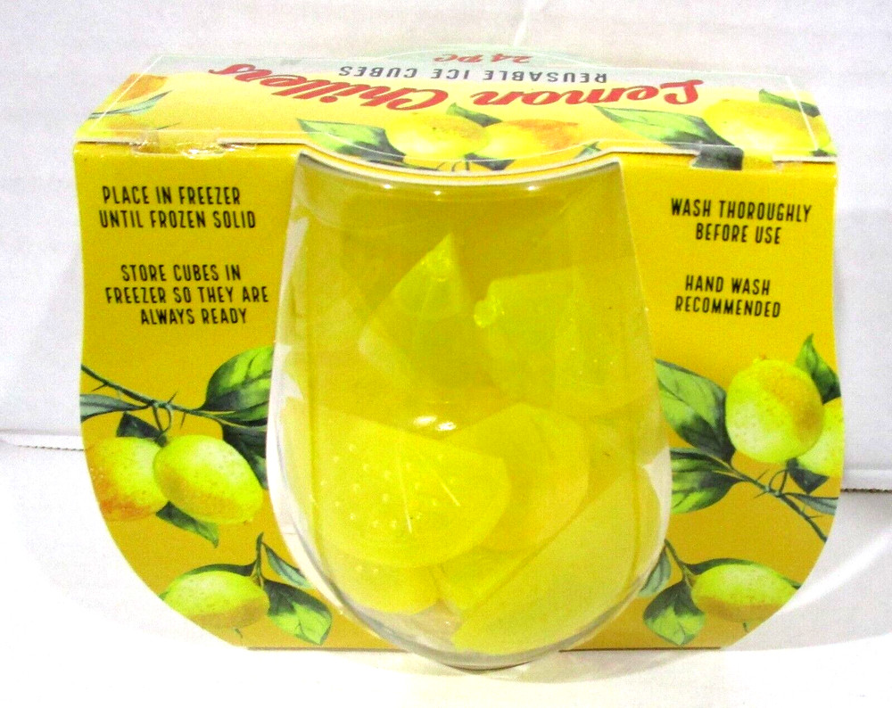 REUSABLE ICE CUBES ~ 24 Count ~LEMON CHILLERS