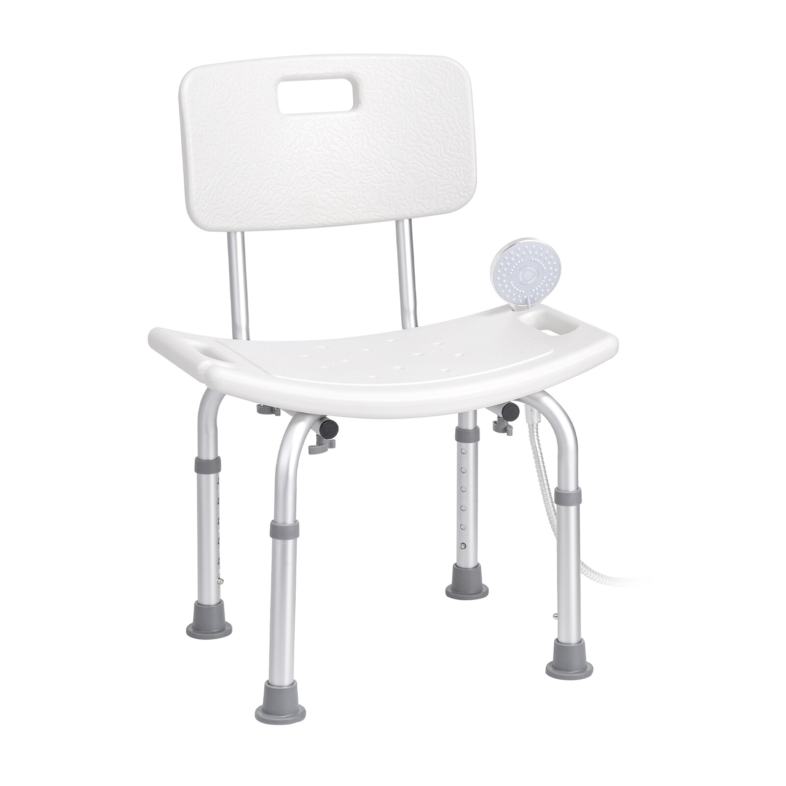 VEVOR Shower Chair Bath Bench with Back Adjustable Height Seat