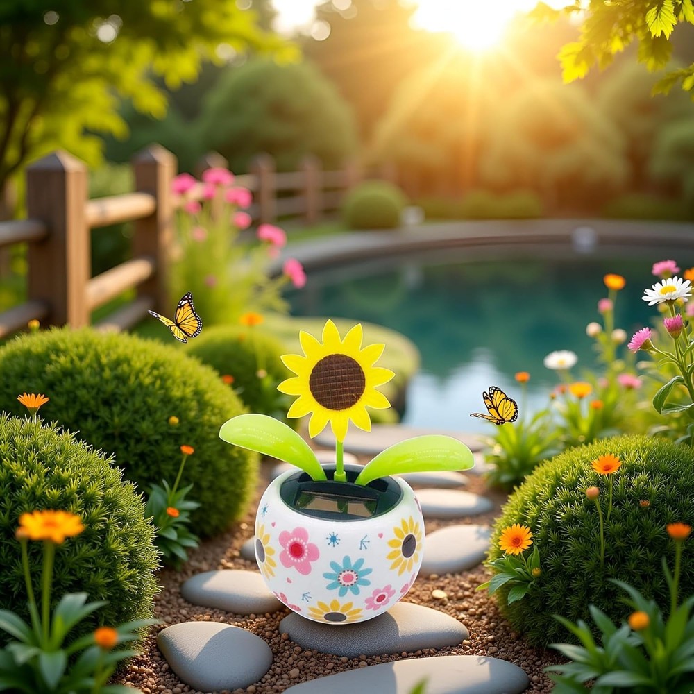 Solar Dancing Flowers Powered Sunflower, Cute Powered...
