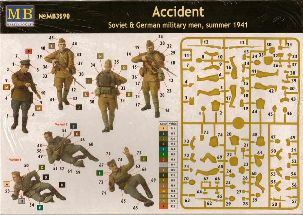1/35 Master Box 3590- The Accident - 1941 Eastern Front - 4 Figures Set