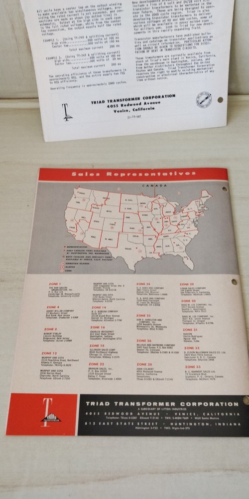 1958 Triad - Catalog - Transformers + More + Tv Components
