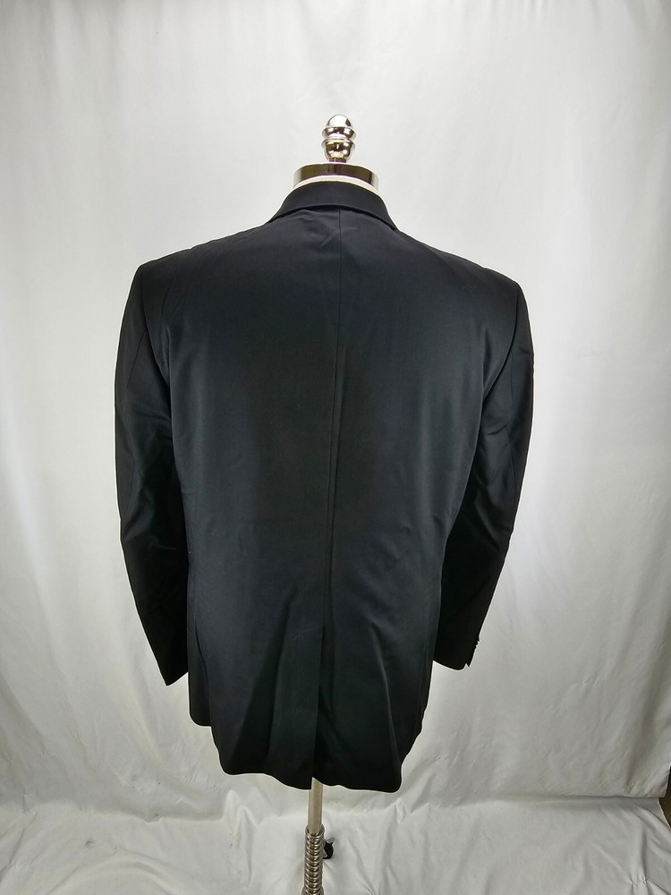 Kenneth Cole Black Wool Blazer Jacket 42R