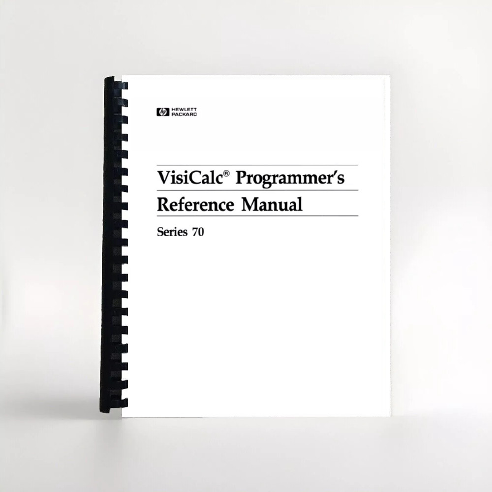 VisiCalc® Programmer’s Reference Manual Series HP 75 calculator