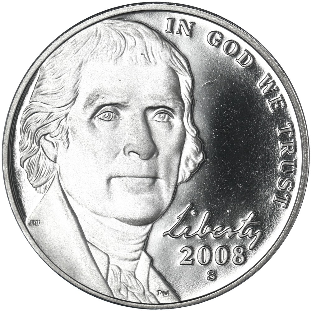 2008 S Jefferson Nickel Gem DCam Proof