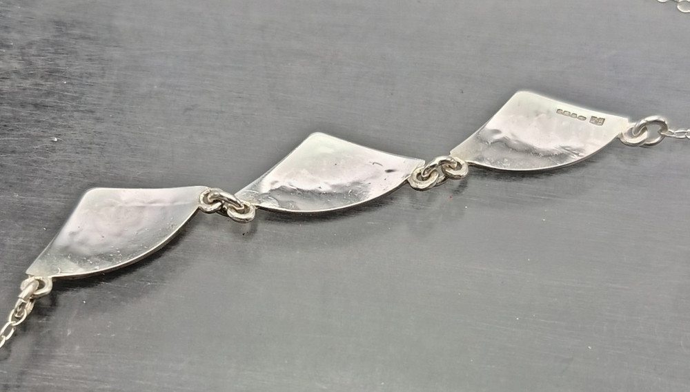 Modernist Sterling Silver 16 inch Necklace