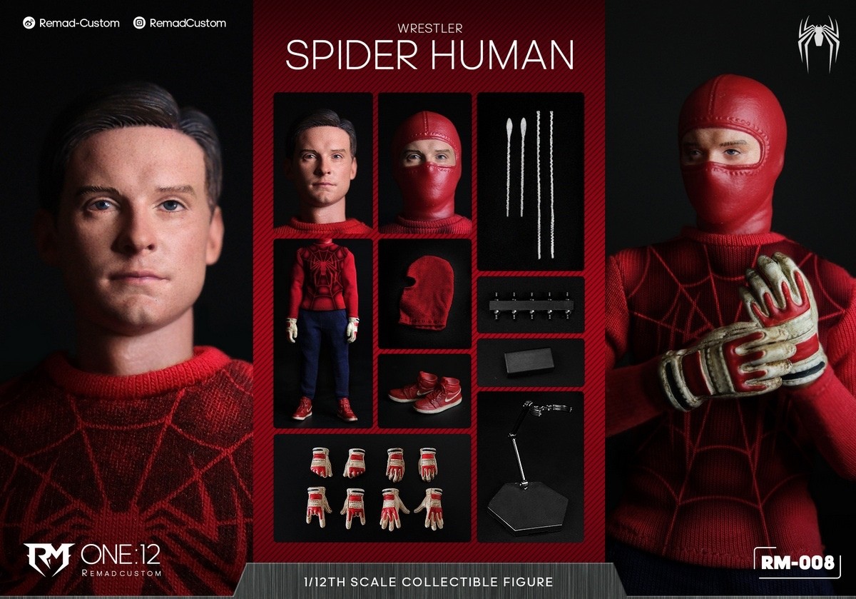 RC-008: Remad Custom RM-008 Spiderman Human Spider Tobey Maguire 1/12 Figure