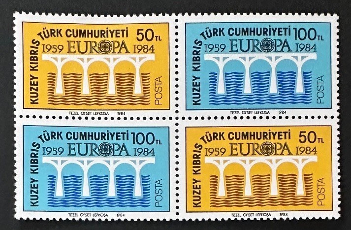 TURKISH CYPRUS  143a    Beautiful   Mint  NEVER  Hinged  Block