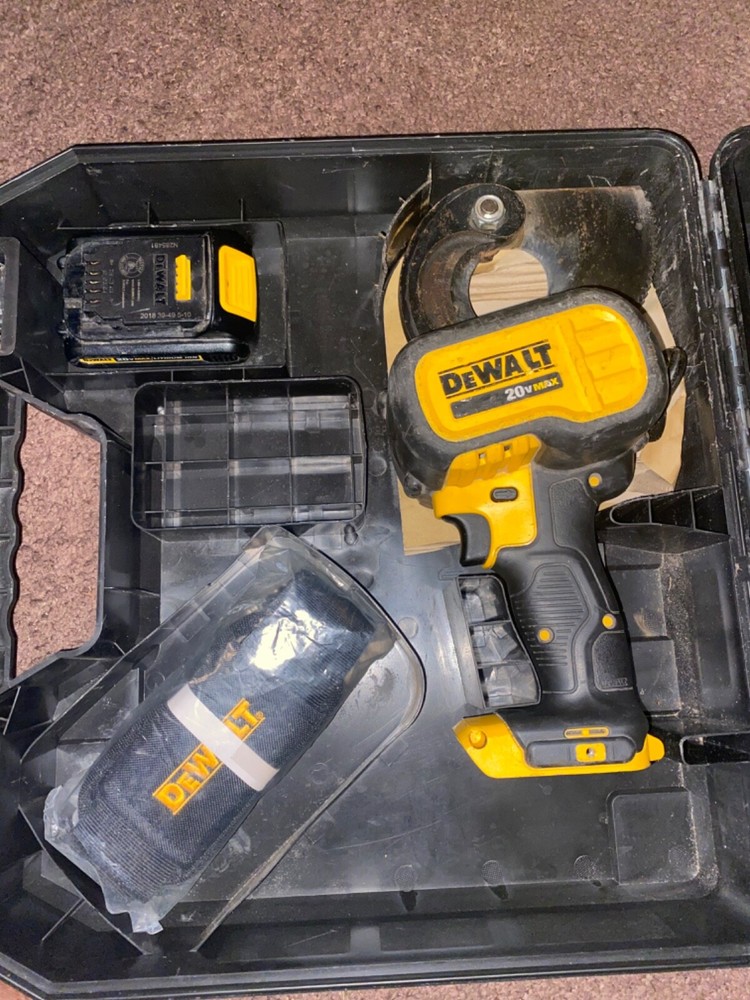 DEWALT DCE150 20V Max Cordless Cable Cutting Tool | Case Battery Shoulder Strap