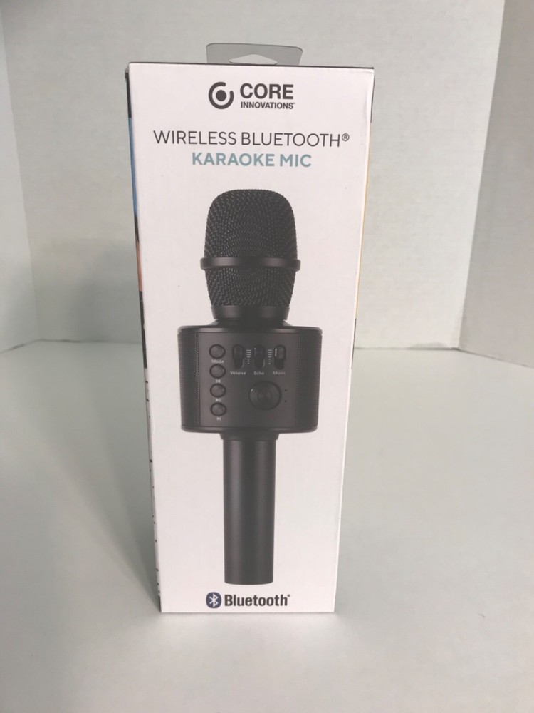 NIB Core Innovations Wireless Bluetooth Karaoke Microphone Built In Speakers