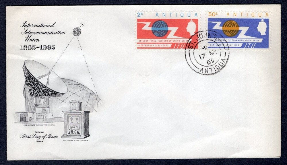 ITU TELECOM 1965 ANTIGUA FDC
