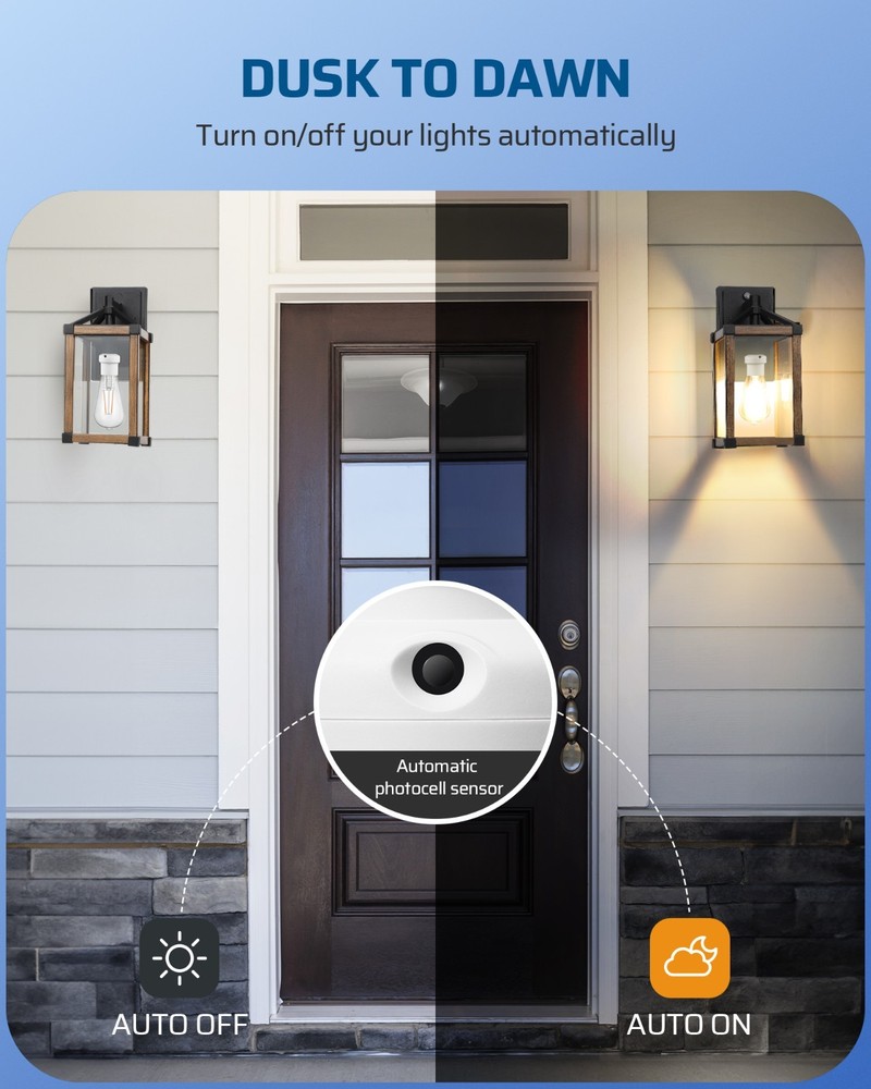 DEWENWILS Light Sensor Socket, E26/E27 Socket Adapter, Automatic Dusk to Dawn