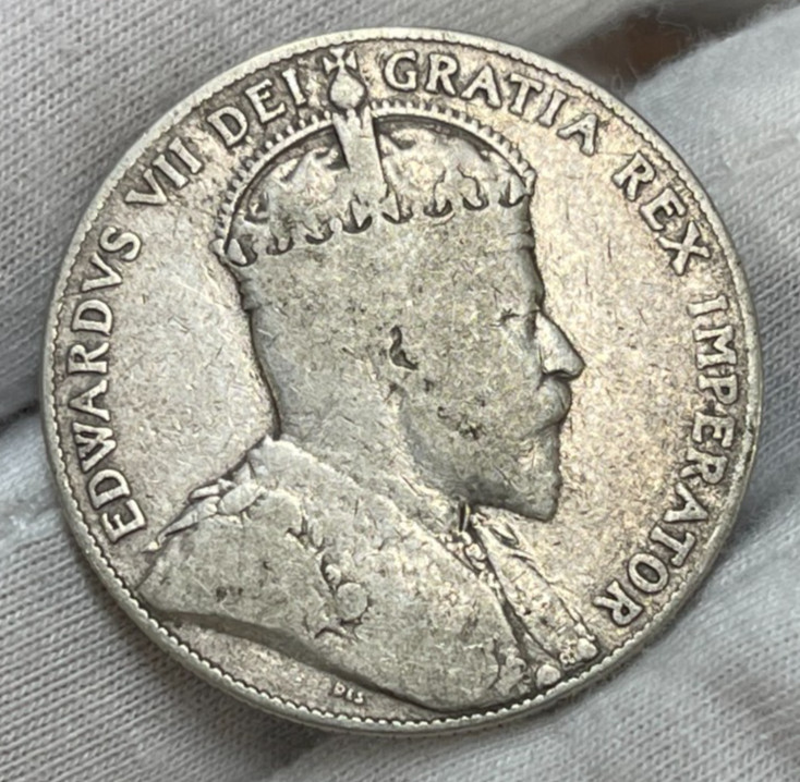 1910 Canada 50 Cents Silver Coin