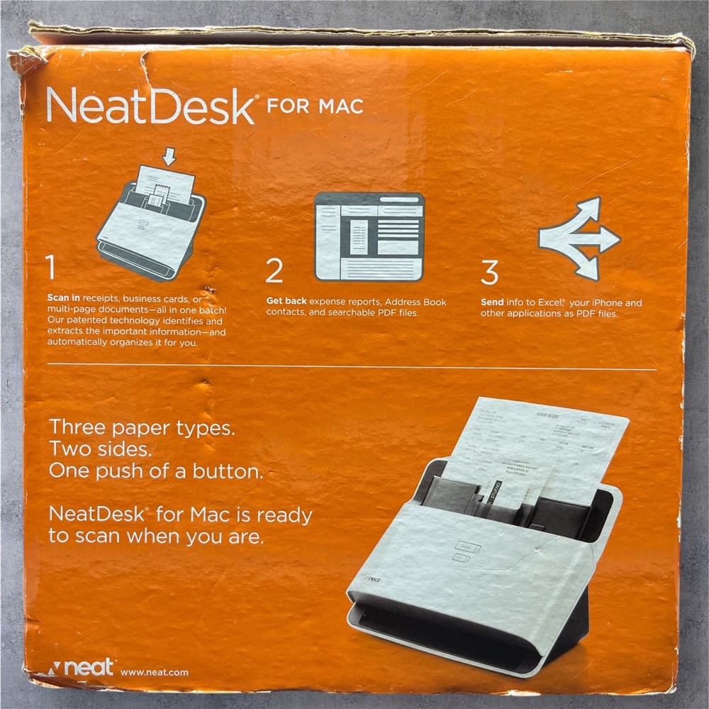 NeatDesk for Mac Desktop Scanner NEW in Box w/ Software, USB, Power Adapter