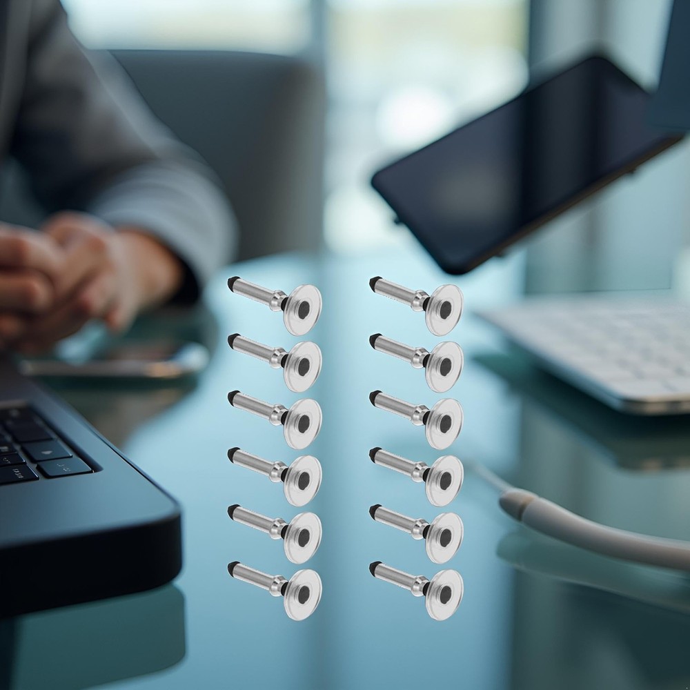 12-Pack Silver Universal Stylus Disc Tips Compatible with Touchscreen Phones