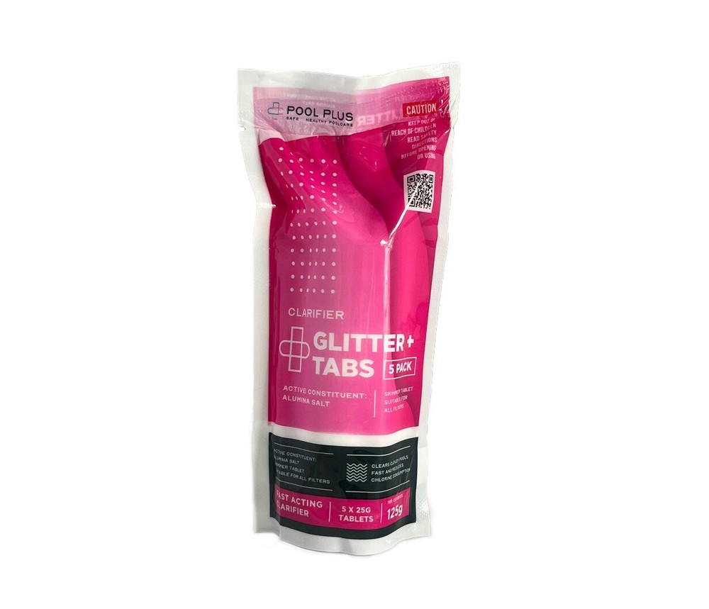 Glitter Plus Tablets 125g Clarifier Tablet - Fast Acting Pool Clarifier