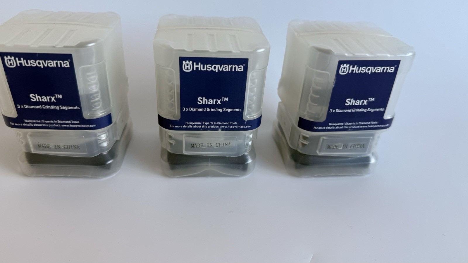 Lot of 3 Husqvarna 574430402 Sharx Single Diamonds for Hard Concrete 3 pack of 3