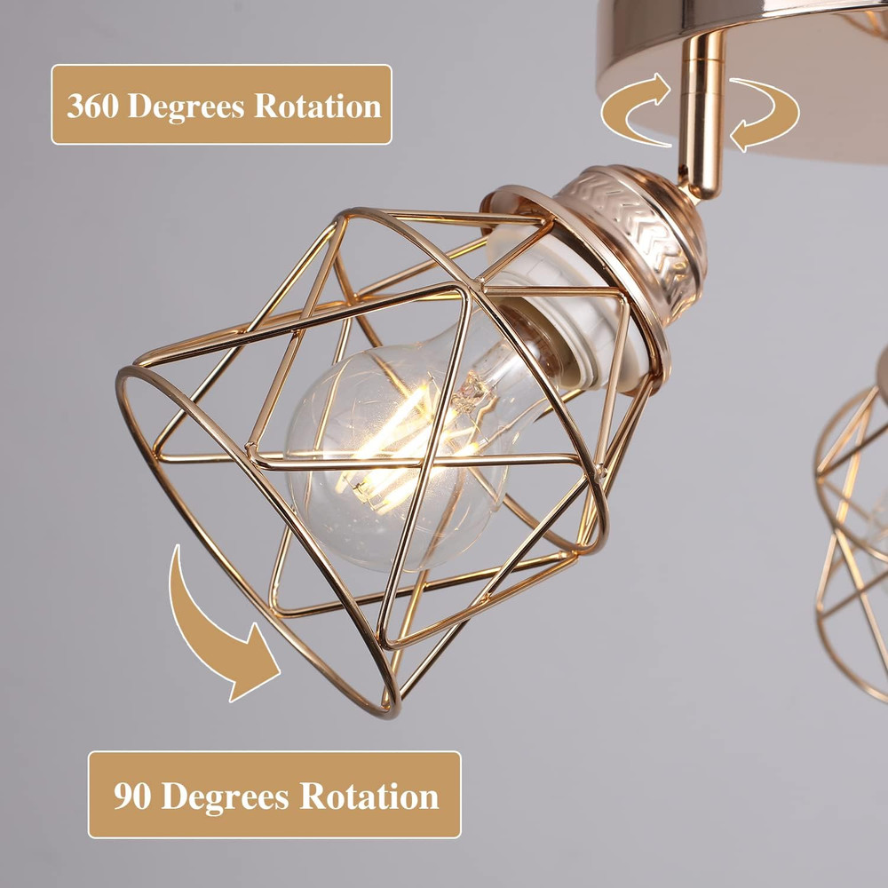 Kitchen Light Fixtures Ceiling Mount, 3-Lights Multi-Directional Ceiling Lamp