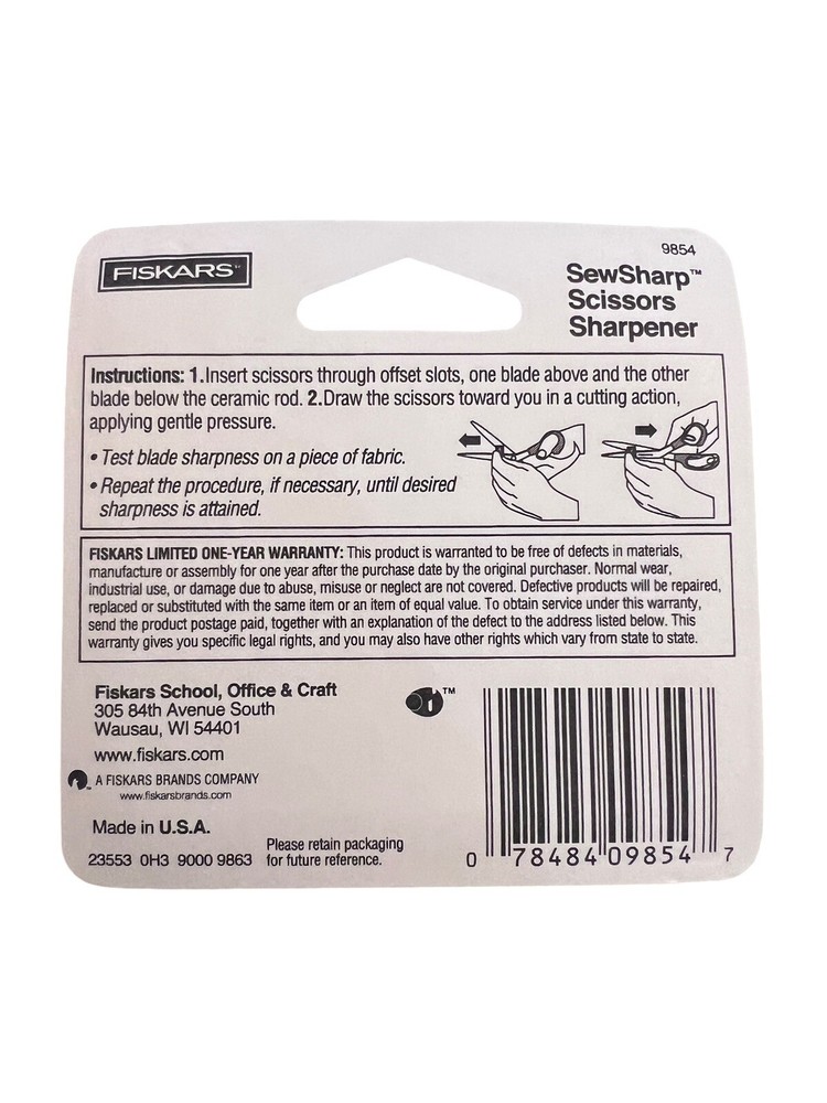 Fiskars Sewsharp Sharpener Orange New In Package Scissor Sharpens
