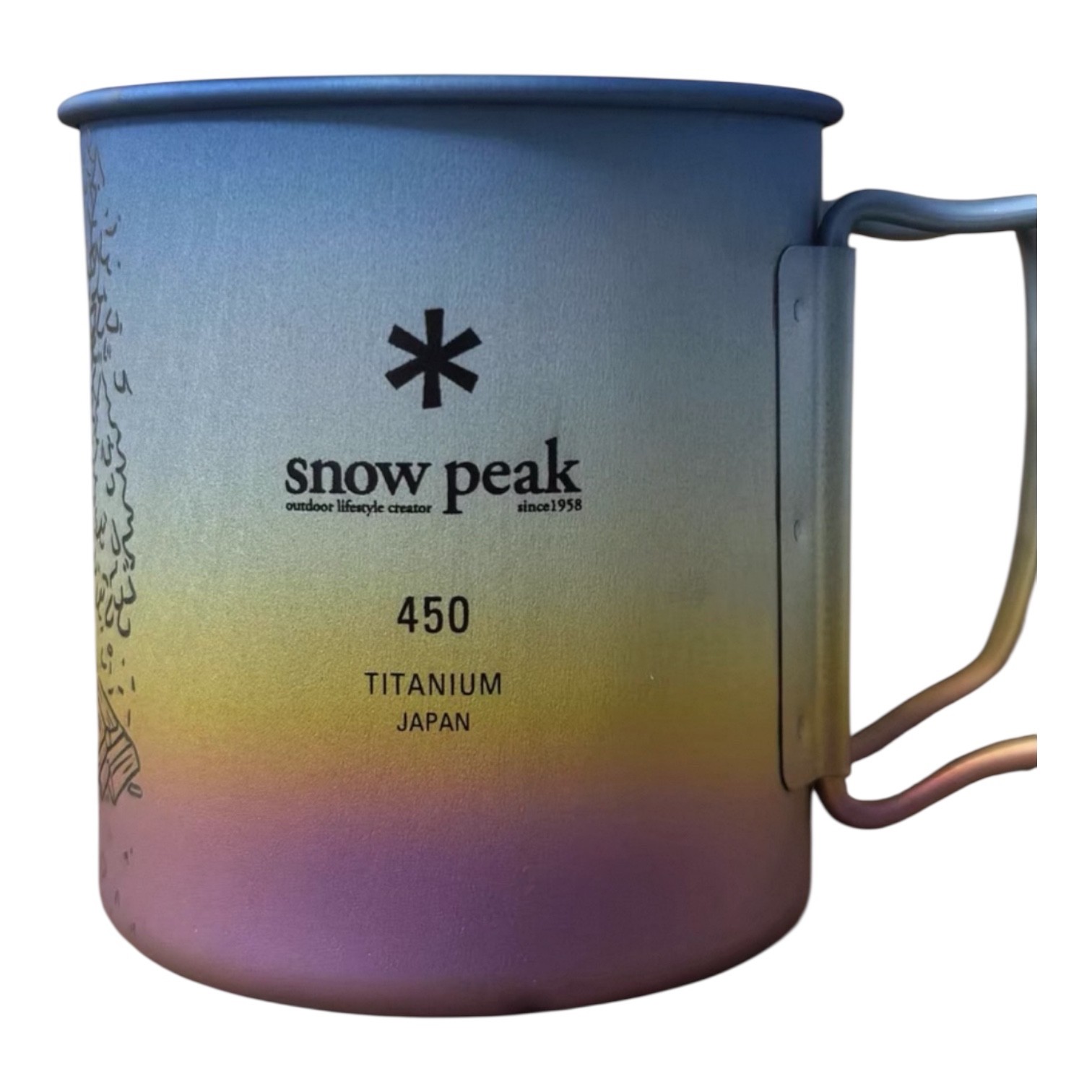 Snow Peak Titanium Mug 450ml Custom Design Camping Cup Ultralight