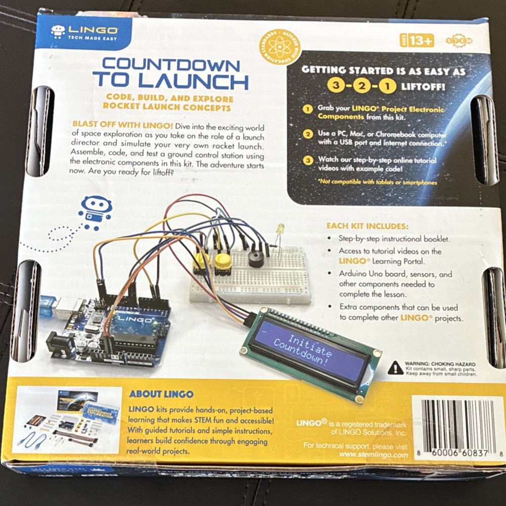 Lingo Countdown to Launch Rocket Concepts STEM Educational Kit, Ages 13 & Up