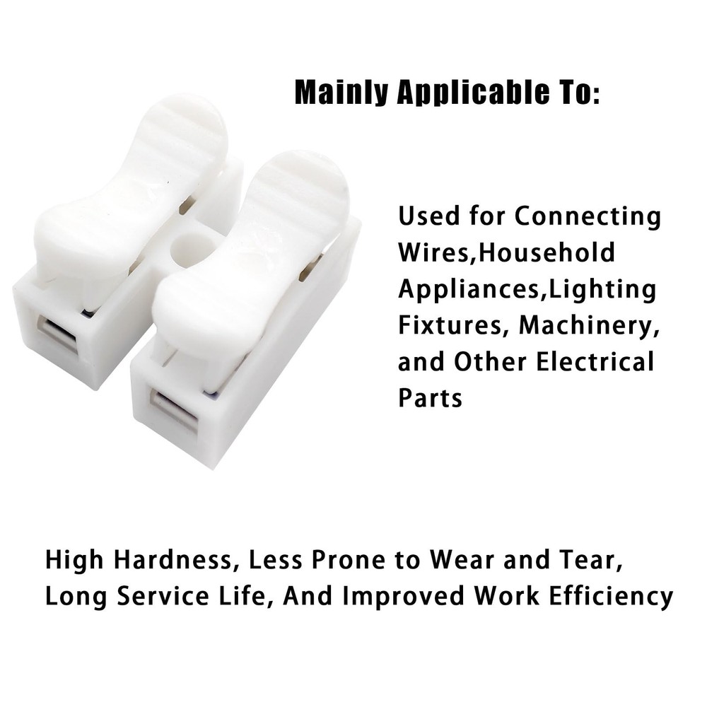 100pcs Spring Wire Connectors, Spring Clamp Terminal Quick Splice Wire Termin...