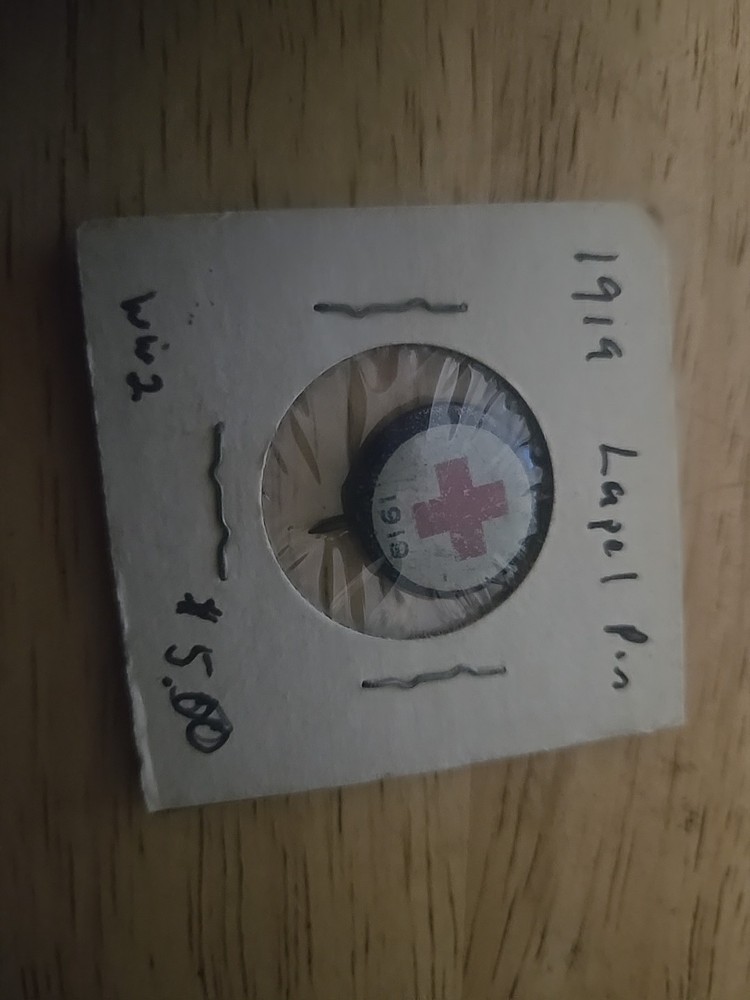 1919 Red Cross Lapel Pin WW2