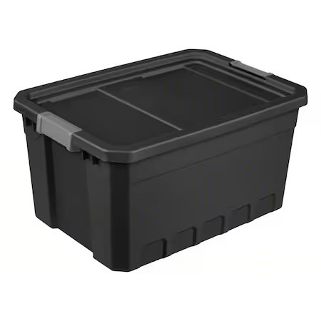 Sterilite 14869006 Storage Tote, 19 Gal Modular Stacker