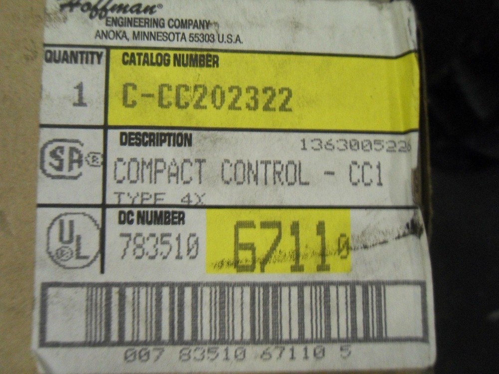 1 Hoffman C-Cc202322 Enclosure