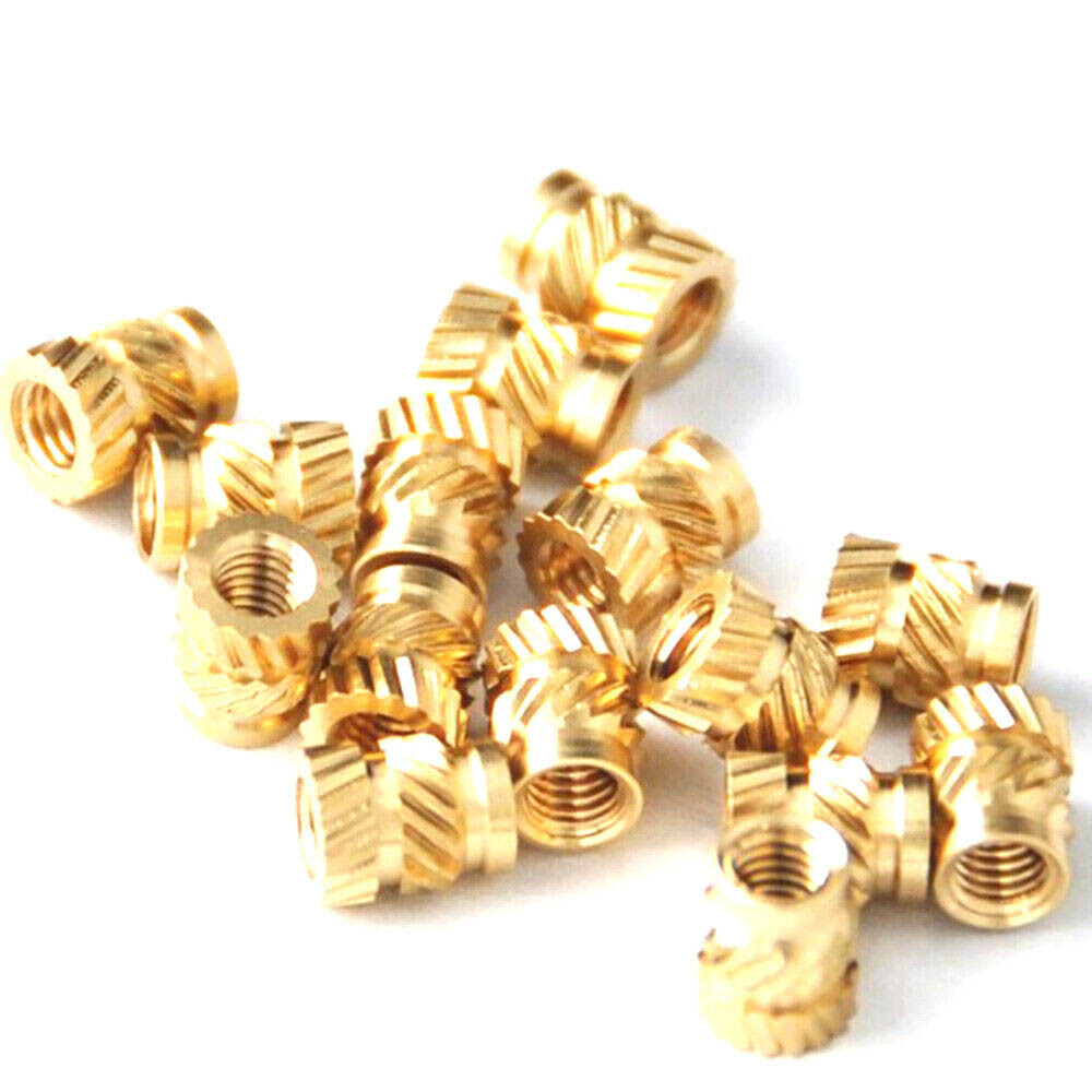 200-1000Pc M3 Thread Knurled Brass Threaded Heat Resistant Insert Embedment Nuts