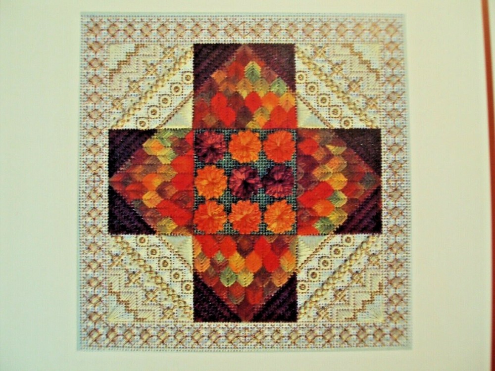 Needlepoint Chart Forever Memories Design LLC Autumn Patchwork Plus Fiber New