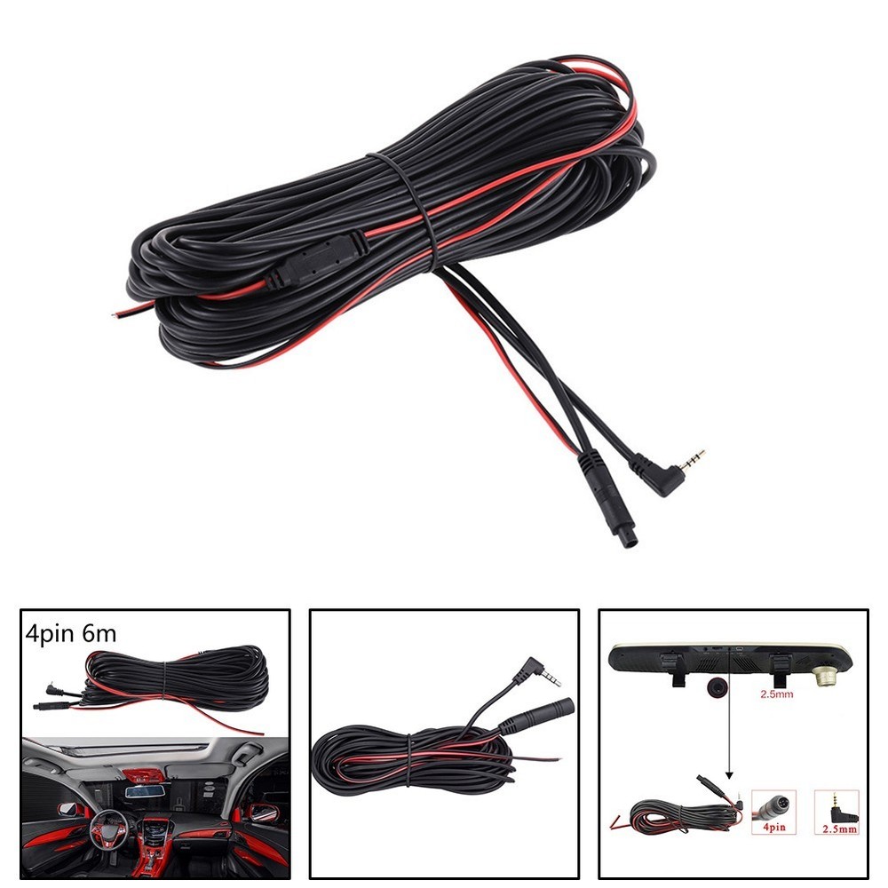 Practical 10M Car DVR for DASH Camera Extension Cable for Recorder Installation