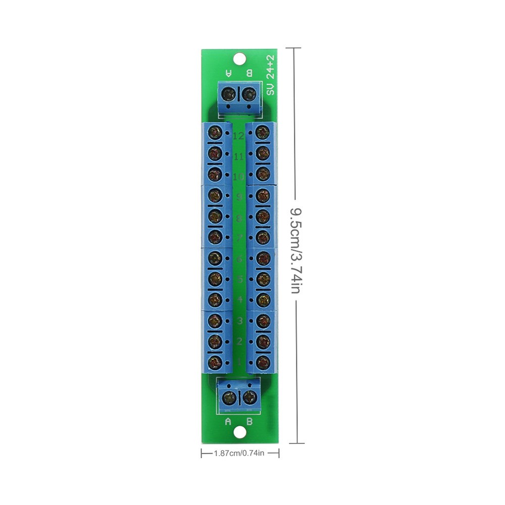 1X Power Distribution Board 2 Inputs 2 x 13 Outputs for DC AC Voltage PCB007
