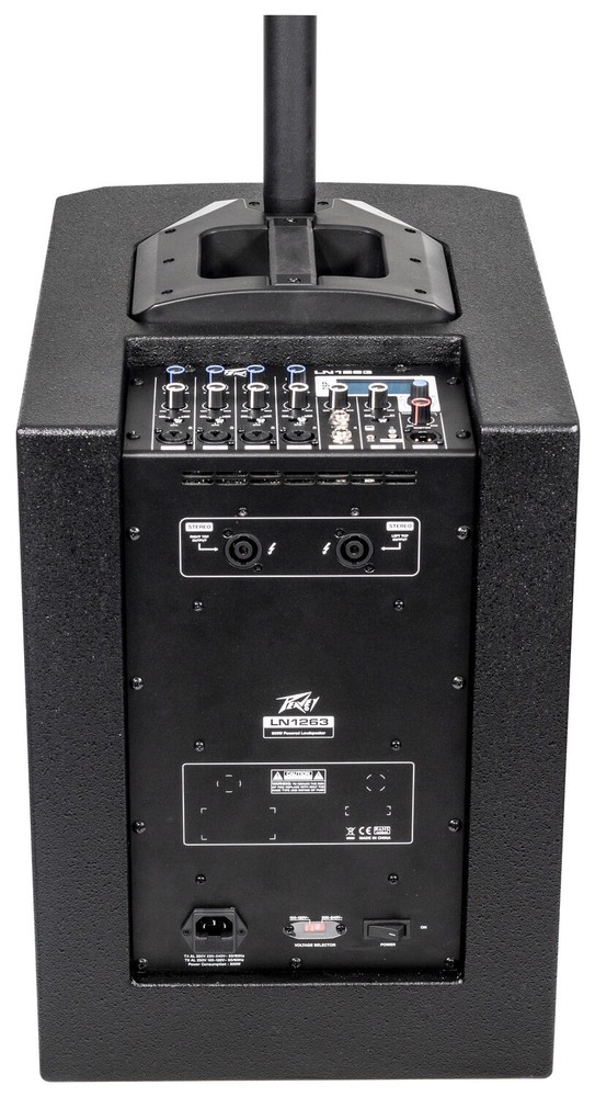 PEAVEY LN™1263 Column Array Portable PA System & BT iOS APP Controllable Mixer