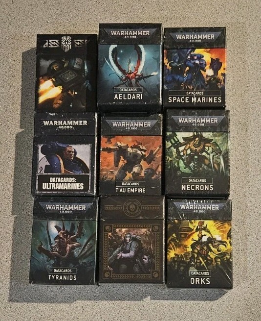 Warhammer 40K 9th & 8th Edition Datacards Multi-Listing