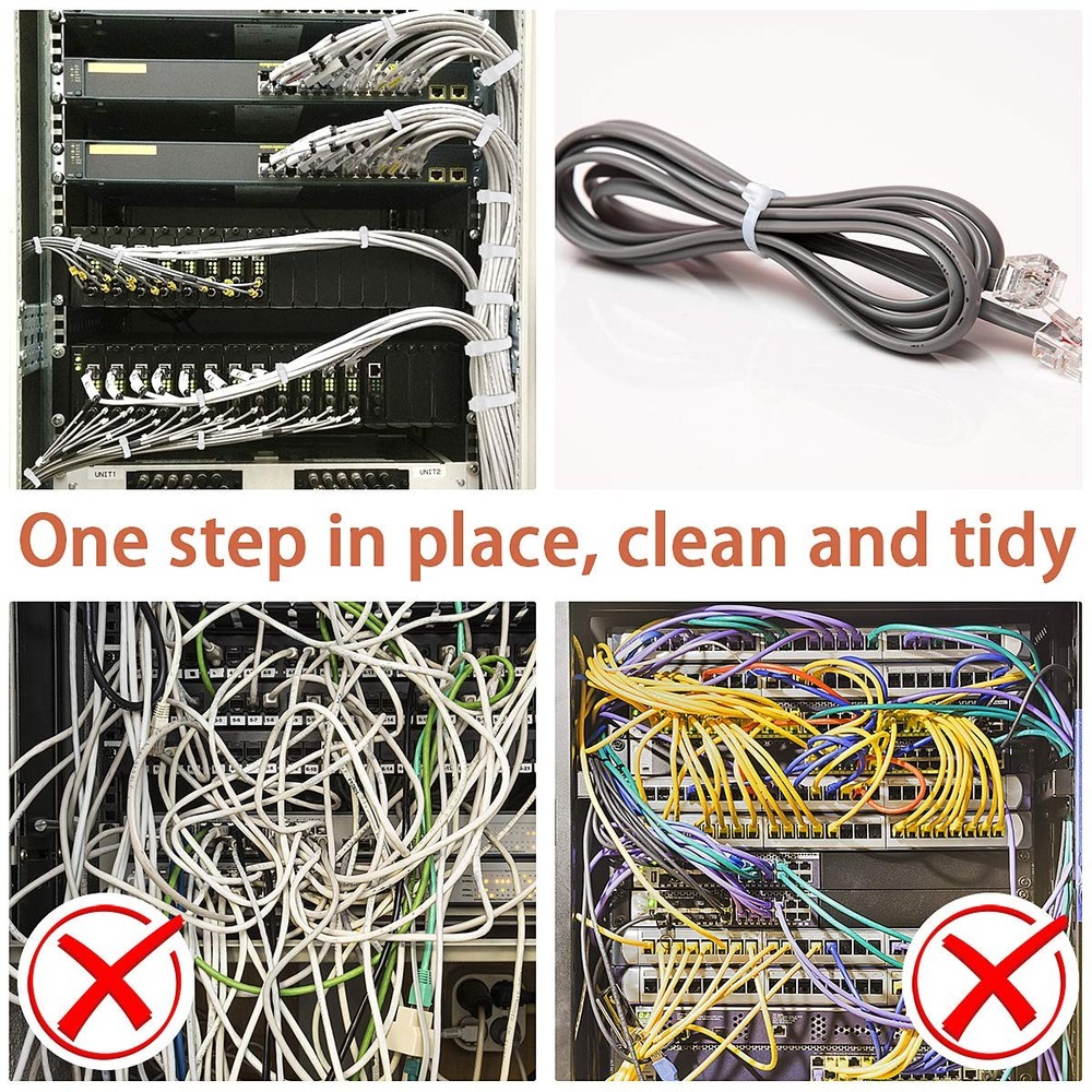 Zip Ties Heavy Duty Nylon Self-locking Wire Ties 30 Pack