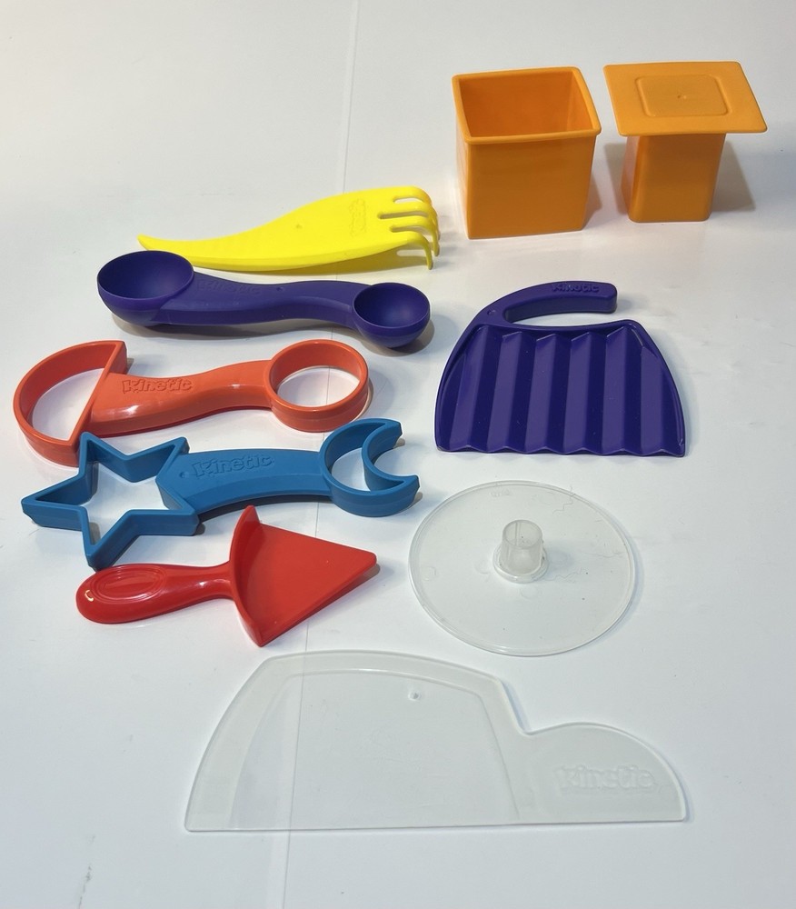 Kinetic Sand Play Doh Sensory Tools 10pc Lot Accessories Only No Sand Scoop EUC