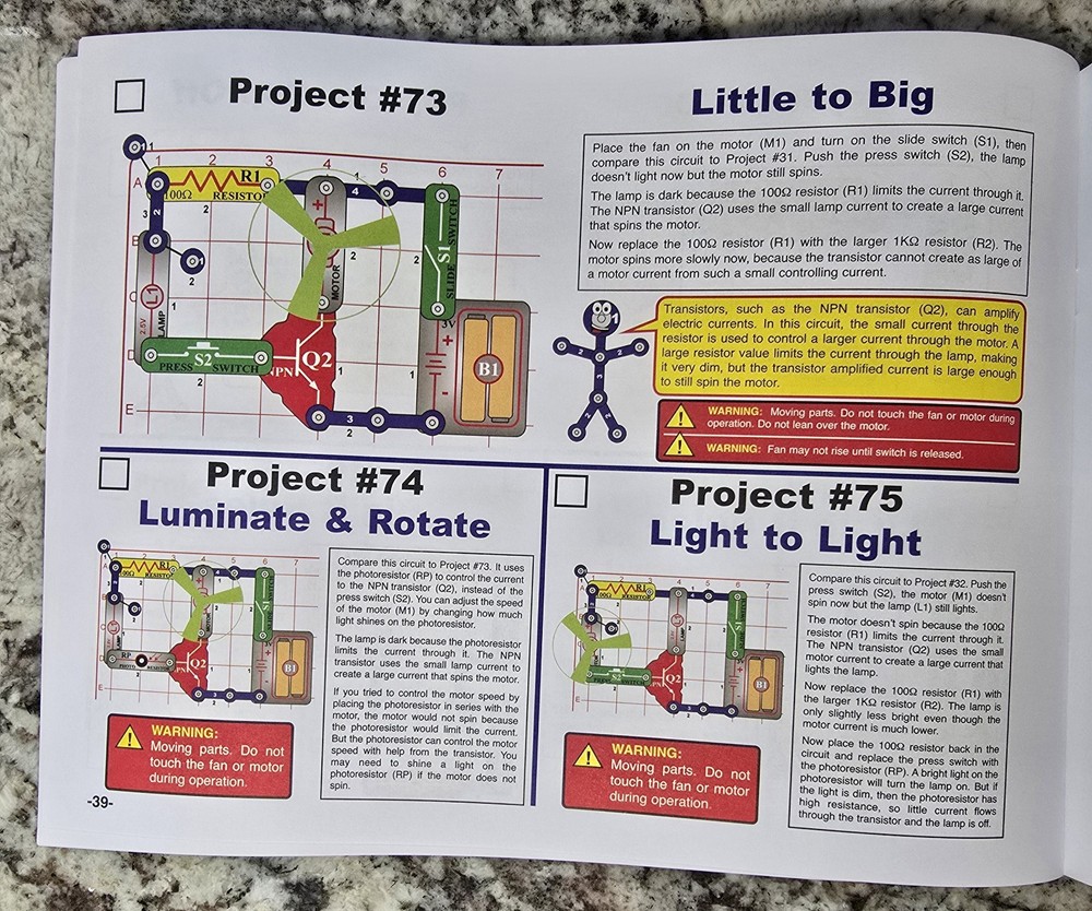 Edu-Toys Circuit Maker, 125 Electronics Projects - Elenco Snap Circuits, STEM