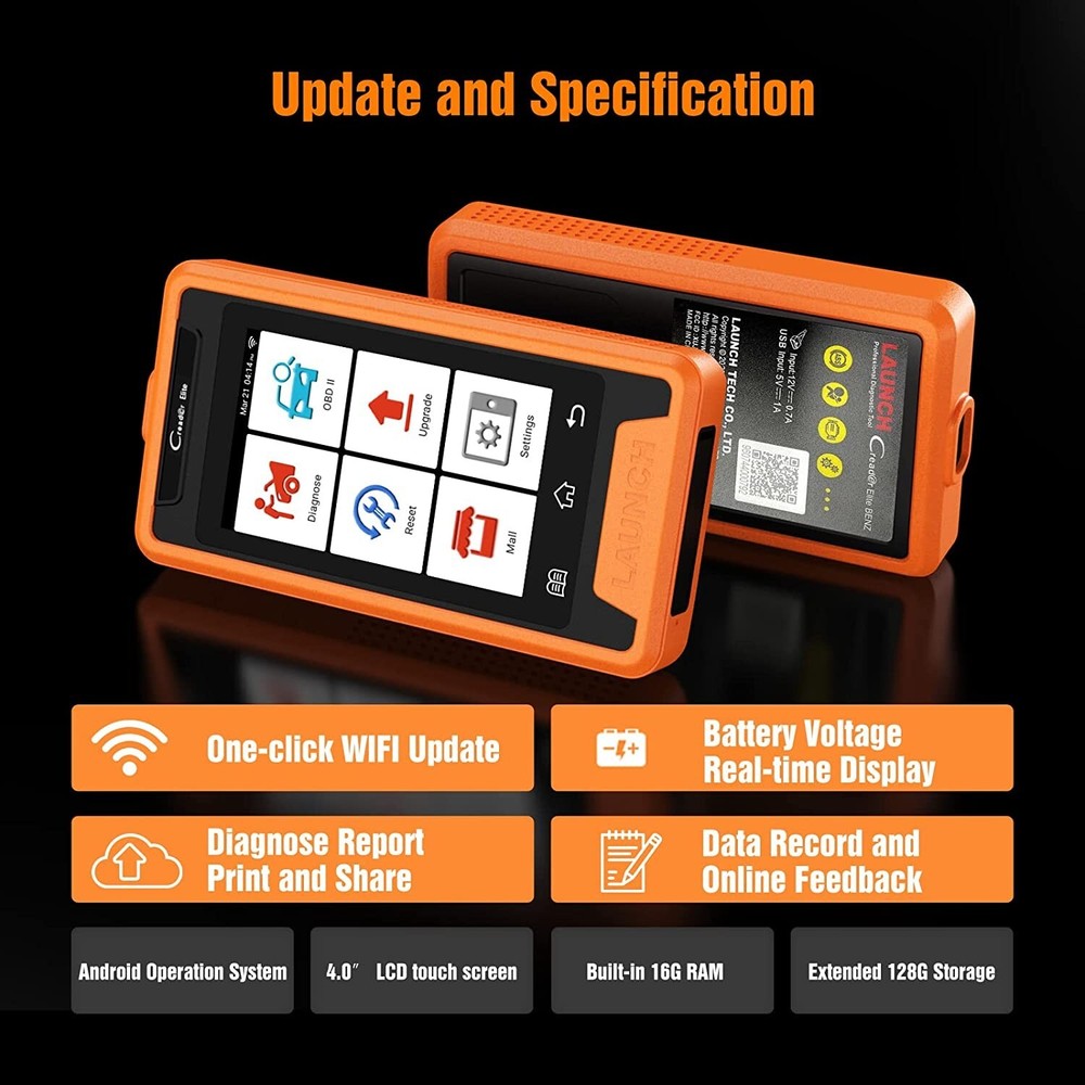 2024 LAUNCH Creader Elite for Honda Car OBD2 Diagnostic Tool Scanner Key Coding