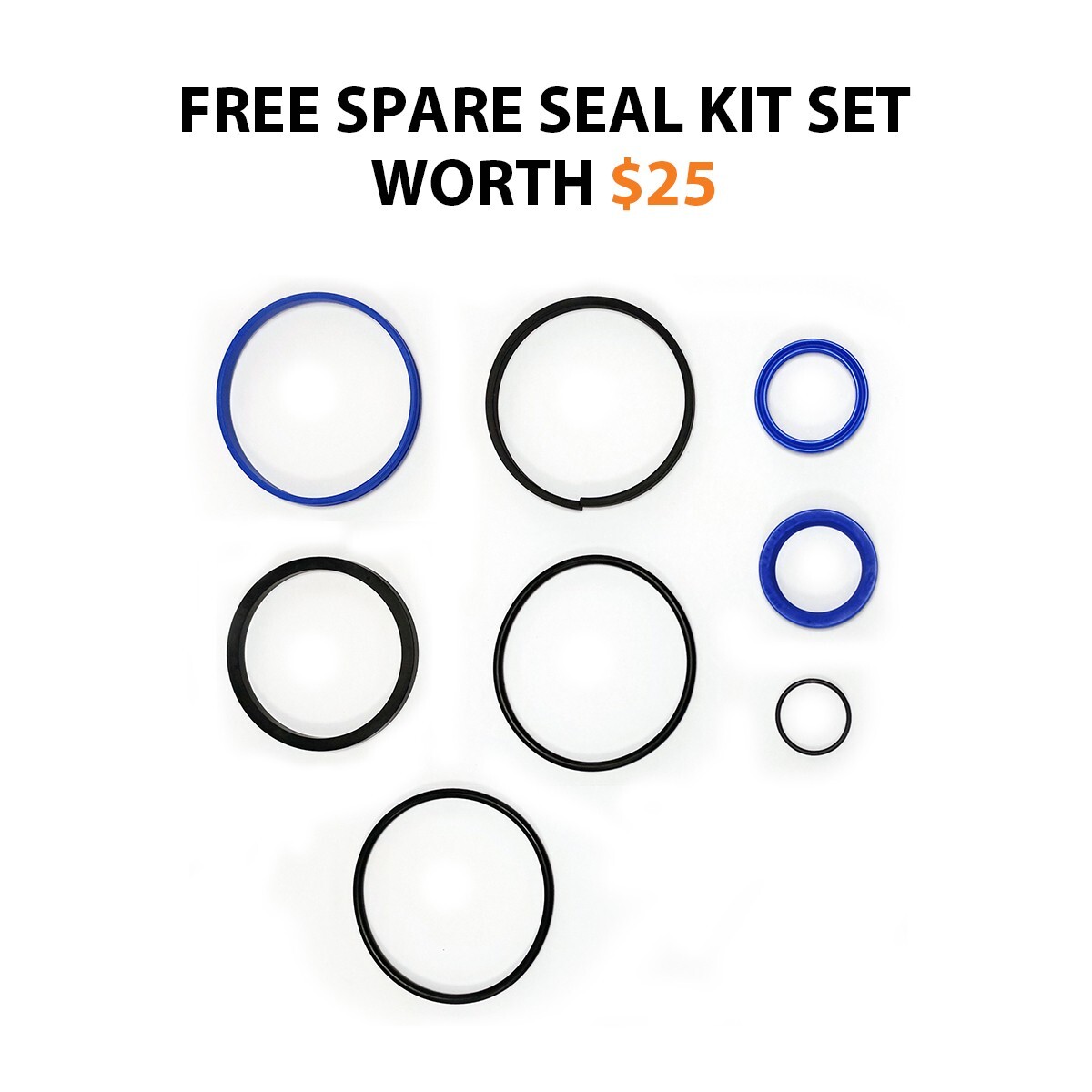 2x10 Hydraulic Cylinder 2" Bore 10" Stroke Double Acting Tie-Rod Cylinder - SAE