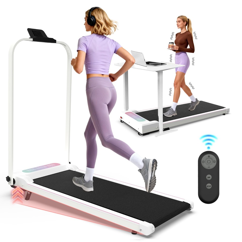 Foldable Treadmill 2.0HPPortable Under Desk Walking Vibration Pad Remote Control