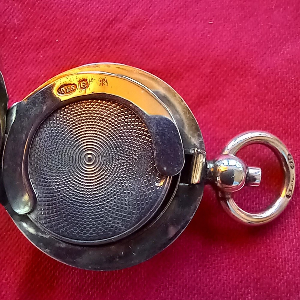 Superbe Niello Silver Sovereign Case