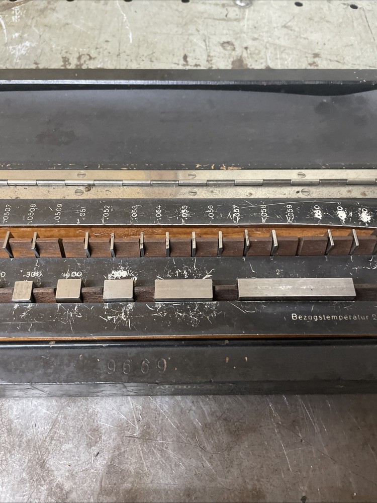 Rare Vintage German Made 36 Pc Rectangular Gage Block Set .050-2” Partial